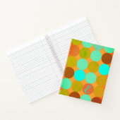 Carnet Monogramme Cercles Turquoise Bleu Vert & Orange (Intérieur)