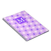 Carnet Monogramme cercles violets motif (Côté Droit)
