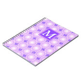 Carnet Monogramme cercles violets motif (Côté gauche)