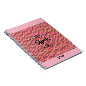 Carnet Monogramme Chevron en pastel chaud (Côté Droit)