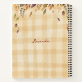 Carnet Monogramme chute motif Texture naturelle artwork c (Dos)