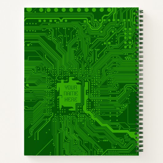 Carnet Monogramme Circuit Motherboard Electronique Chip T (Dos)