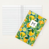 Carnet Monogramme citron INITIAL Fun frais coloré (À l'intérieur)