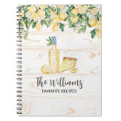 Carnet Monogramme Citron jaune Arbre Bois blanc Recette (Devant)