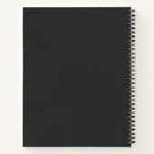 Carnet Monogramme Classic Élégant Minimal Nom noir (Dos)
