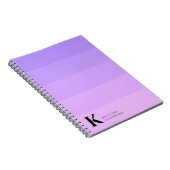 Carnet Monogramme classique de Lavande violette moderne (Côté Droit)