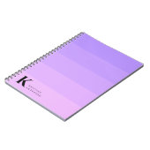 Carnet Monogramme classique de Lavande violette moderne (Côté gauche)