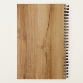 Carnet Monogramme classique de placage en bois Brown clai (Verso)