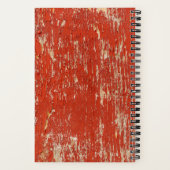 Carnet Monogramme classique en bois peint rouge patiné (Verso)