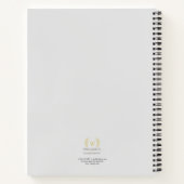 Carnet Monogramme classique Laurel Wreath Grey Gold (Dos)