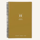 Carnet Monogramme Classique Or (Recto)