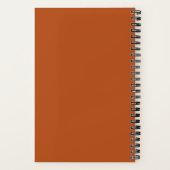 Carnet Monogramme Classique Orange Citrouille Sombre (Verso)