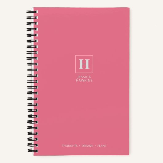 Carnet Monogramme Classique Rose Bubble Gum (Recto)