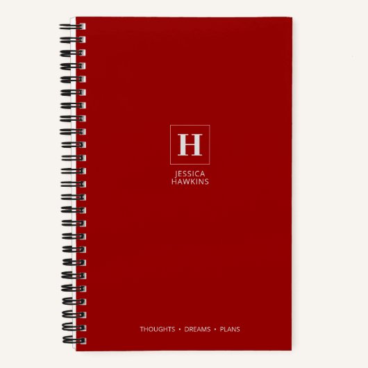 Carnet Monogramme Classique Rouge Cramoisi (Recto)
