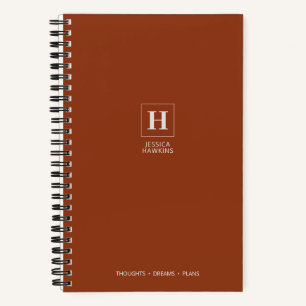 Carnet Monogramme Classique Terracotta