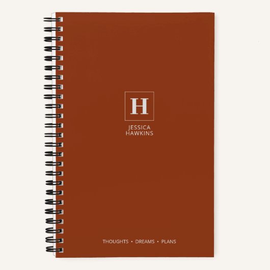 Carnet Monogramme Classique Terracotta (Recto)