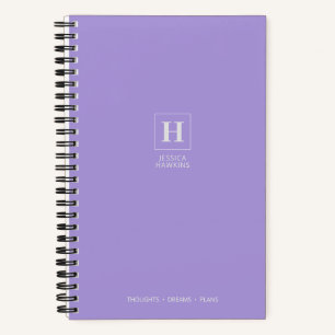 Carnet Monogramme Classique Violet Clair