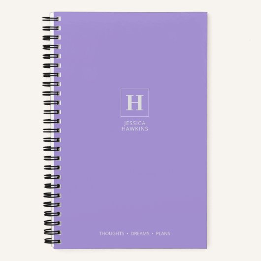 Carnet Monogramme Classique Violet Clair (Recto)