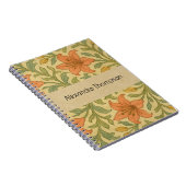 Carnet Monogramme classique William Morris Rustique vinta (Côté Droit)
