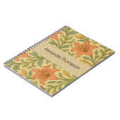 Carnet Monogramme classique William Morris Rustique vinta (Côté gauche)