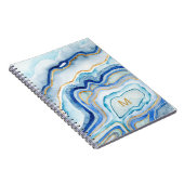 Carnet Monogramme | Cobalt Agate II (Côté Droit)