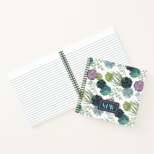 Carnet Monogramme | Collection Plante de bonheur Pa Succu (Intérieur)
