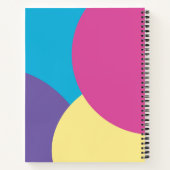 Carnet Monogramme coloré Nom Esquisse (Dos)