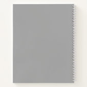 Carnet Monogramme Cool, Style de Logo Hip Vibe | Gris & B (Dos)