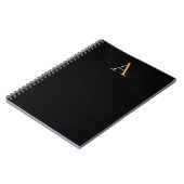 Carnet Monogramme couleur or noir professionnel (Côté gauche)