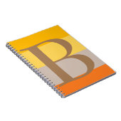 Carnet Monogramme couleur pastel moderne multiple Nom ini (Côté Droit)