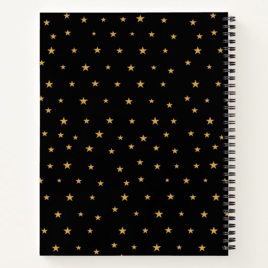 Carnet Monogramme, couronne, laurier et étoiles d'or sur (Dos)