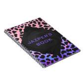 Carnet Monogramme Dalmatien noir et rose (Côté Droit)