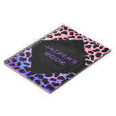 Carnet Monogramme Dalmatien noir et rose (Côté gauche)