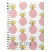 Carnet Monogramme d'ananas rose (Devant)