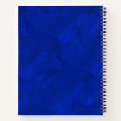 Carnet Monogramme d'aquarelle bleu riche (Dos)
