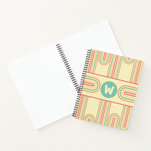Carnet Monogramme d'art de la ligne Arche rétro (Intérieur)