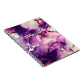 Carnet monogramme d'art en marbre chic à parties scintill (Côté Droit)