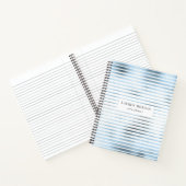 carnet monogramme de bandes métalliques bleu ciel (Intérieur)