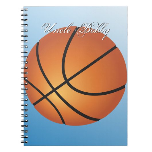 Carnet Monogramme de basket-ball (Devant)