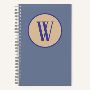 Carnet Monogramme de bleuets à grains miel
