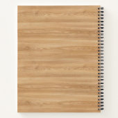 Carnet Monogramme de bois naturel (Dos)