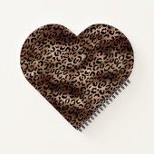 Carnet Monogramme de bronze noir Motif léopard (Dos)