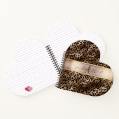 Carnet Monogramme de bronze noir Motif léopard (Intérieur)