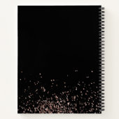 Carnet Monogramme de cadre de Parties scintillant rose ro (Dos)