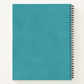 Carnet Monogramme de calligraphie Turquoise chic (Dos)