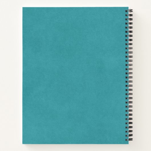 Carnet Monogramme de calligraphie Turquoise chic (Dos)