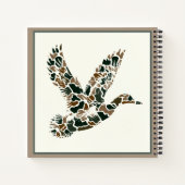 Carnet Monogramme de camouflage de canard colvert Preppy (Dos)