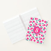 Carnet Monogramme de cerises roses (Intérieur)