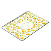 Carnet Monogramme de citrons et de feuilles à l'aquarelle (Côté gauche)