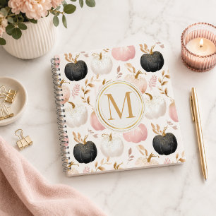 Carnet Monogramme de citrouille moderne – Initiale person